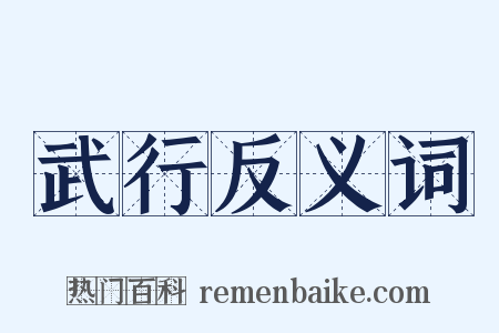 武行反义词是什么意思的图片